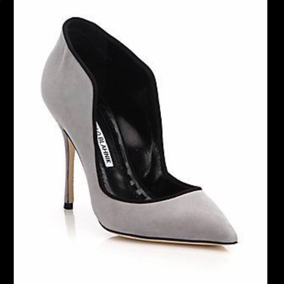 Manolo Blahnik Espedal suede high-collar pump - Picture 2 of 8
